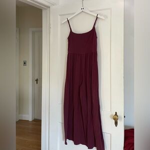 Aritzia Maroon Burgundy Marketplace Jumpsuit M